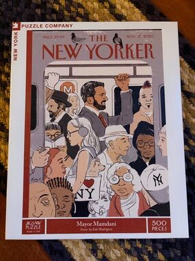 The New Yorker "Mayor Mamdani" 500-Piece Jigsaw Puzzle - White/Red Accents